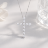 Celestial Moissanite Cross Necklace in sterling silver