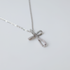 Moissanite Jewelry 72 DPI_Infinite Loop Cross Necklace — Everlasting-23