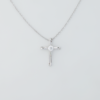 Moissanite Jewelry 72 DPI_Infinity Solitaire Cross Necklace-14